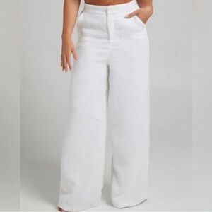 Showpo White Wide-Leg Pants #22